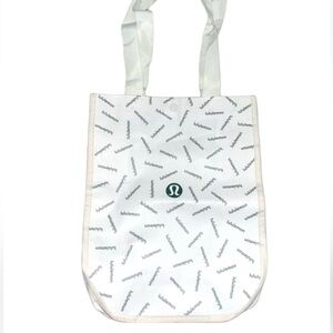 Lululemon Athletica White Tote Bag with Signature Design